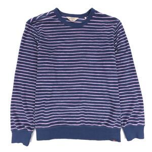 FAHERTY Cabana Towel Terry Crewneck Sweater Breton Stripe Resort Beachy Minimal